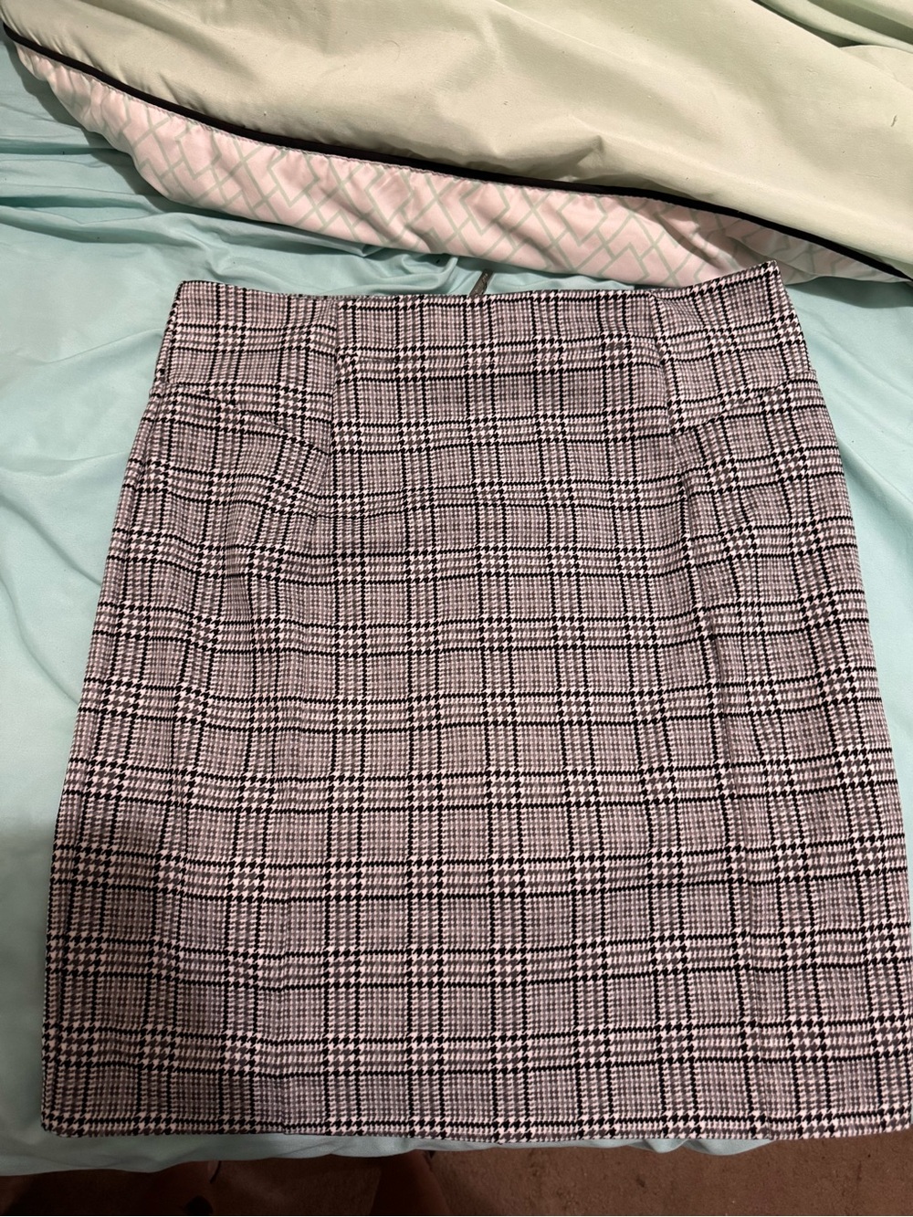 MICHAEL Michael Kors Black and White Plaid Pencil Skirt